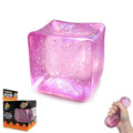 Premium Block Cube Squishy – Ice Cube Squishies for Adults, Slow Rising Stress Cube, Sensory Fidget for Stress Relief, Focus & Play(Pink)