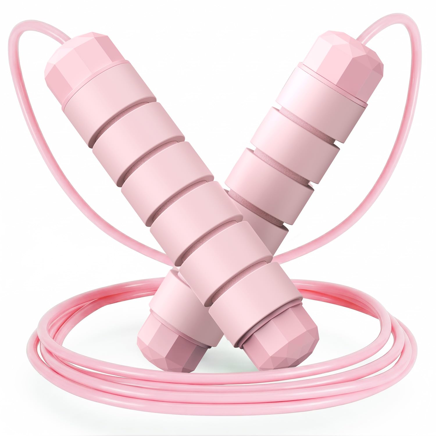 Jump Rope, Tangle-Free Rapid Speed Jumping Rope Cable with Ball Bearings for Women, Men & Kids, Adjustable Steel Jump Rope with Foam Handles for Home Gym Exercise Fitness Workout Equipment & Slim Body