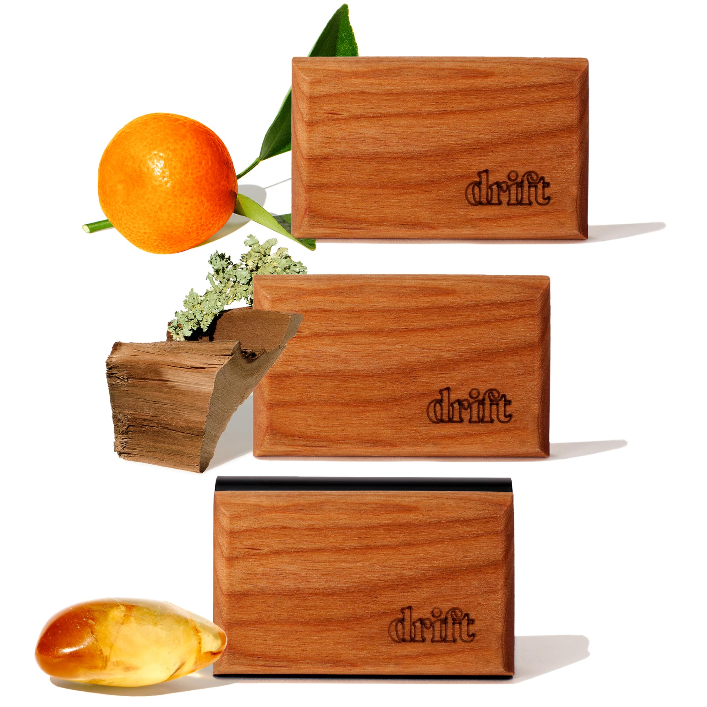 Drift Car Air Freshener - Wood Air Freshener - Car Odor Eliminator - Teak Scent Starter Kit