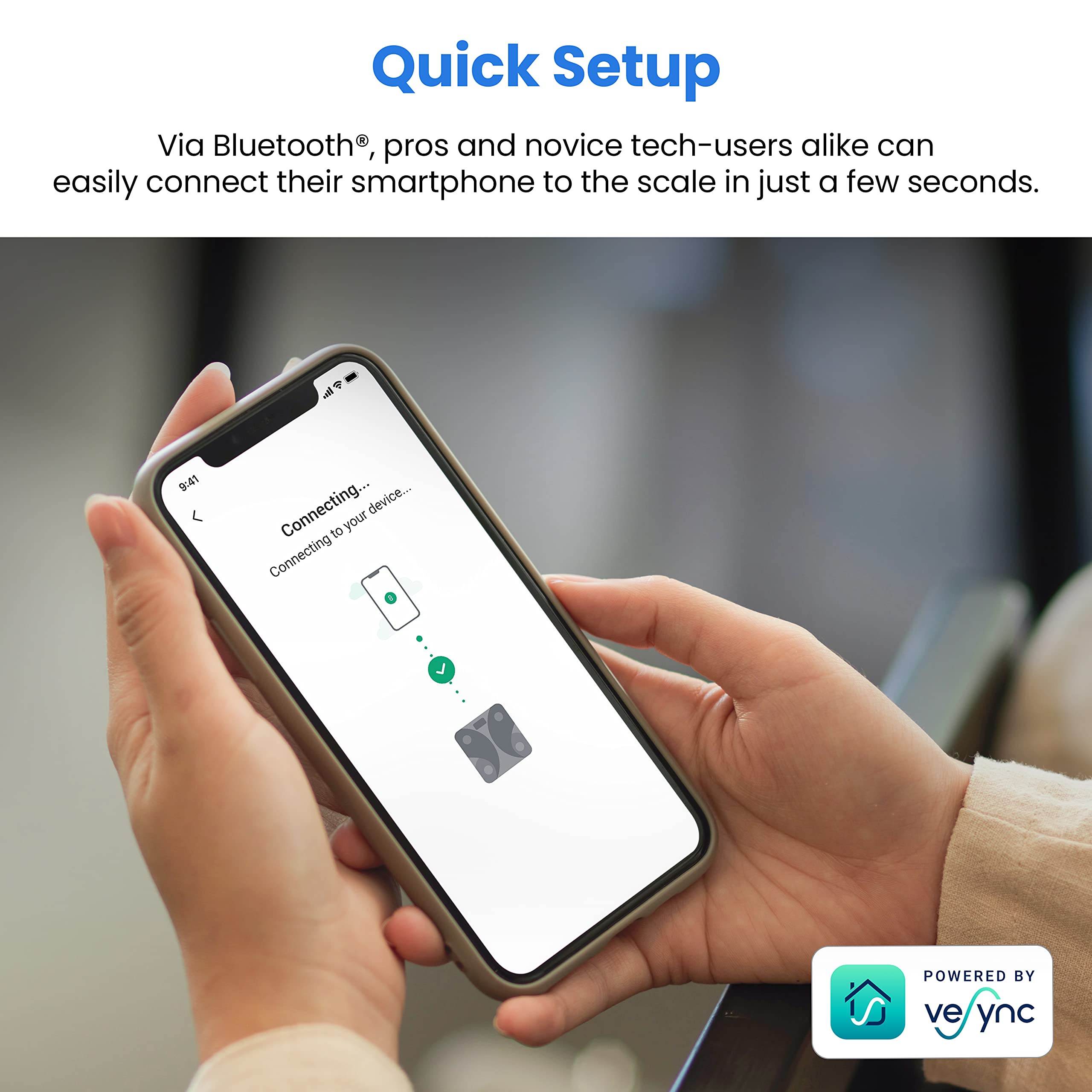 Etekcity Smart Scale for Body Weight, FSA&HSA Eligible, Bathroom Digital Weighing Scale with BMI, Body Fat, Muscle Mass, Accurate Bluetooth Home User Health Equipment Sync Apps, LED, Tempered glass